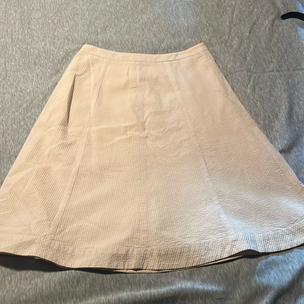 Banana Republic pink seersucker skirt